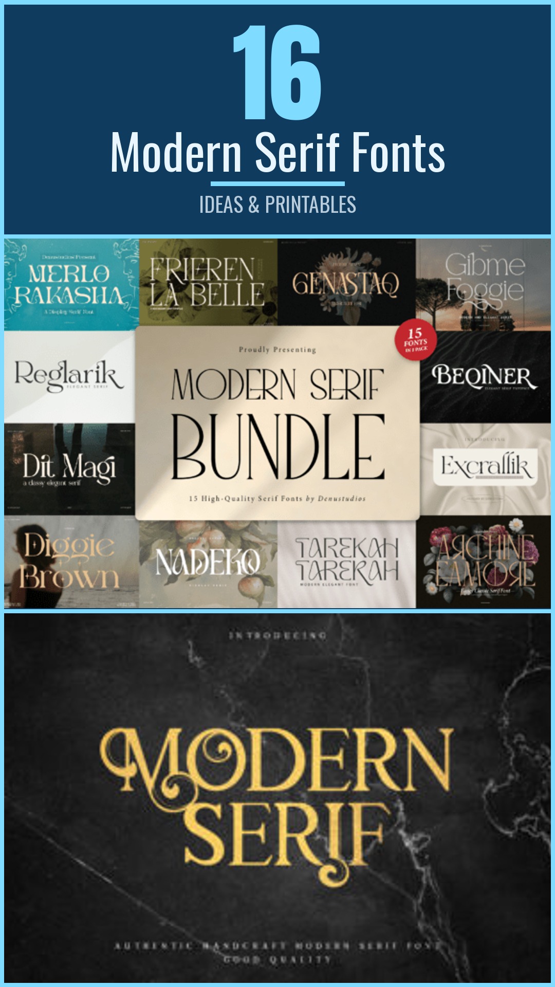 16 Modern Serif Fonts