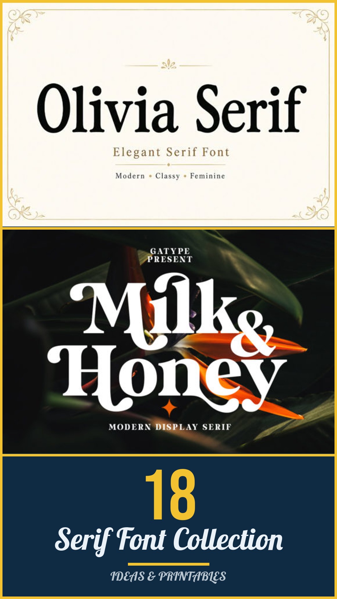 18 Serif Font Collection